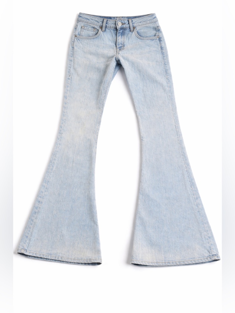 True Religion Billy Flare Jeans Women 28 Light Wash Made USA Y2K